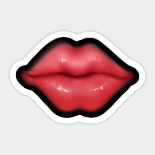 Lips With Lipstick Sticker